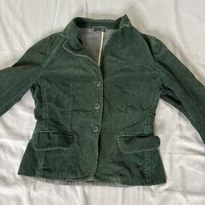 Weekend Max Mara Corduroy Jacket Blazer Green Size 8